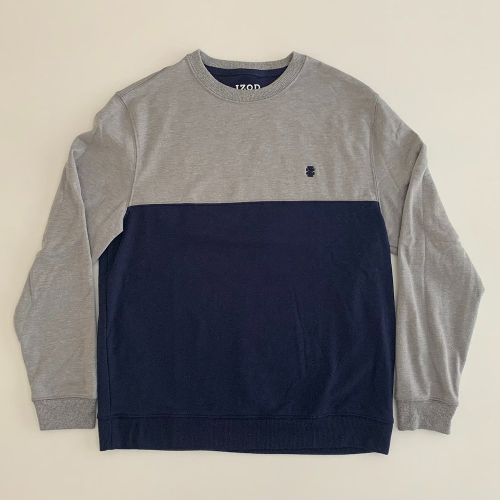 EUC Izod Advantage Performance Stretch Men's Sweatshirt Size Medium Blue/Gray - Picture 1 of 12